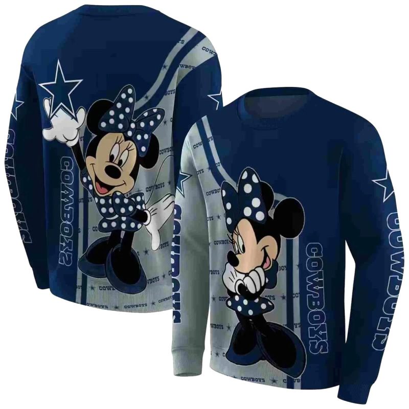 Dallas Cowboys Minnie Mouse Blue Aop Sweatshirt 1