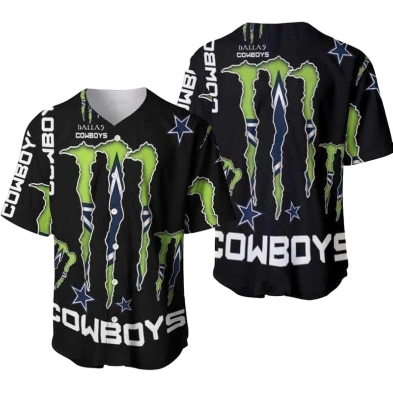 Dallas Cowboys Monster Energy Baseball Jersey 1