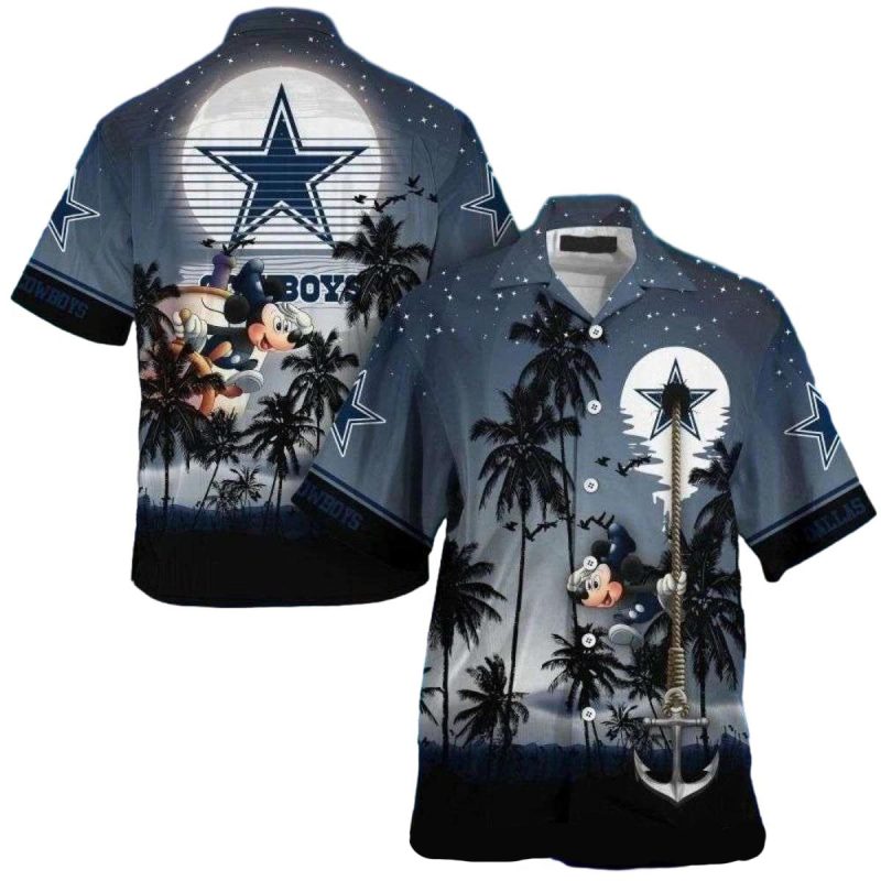 Dallas Cowboys Navigator Mickey Hawaiian Shirt 1