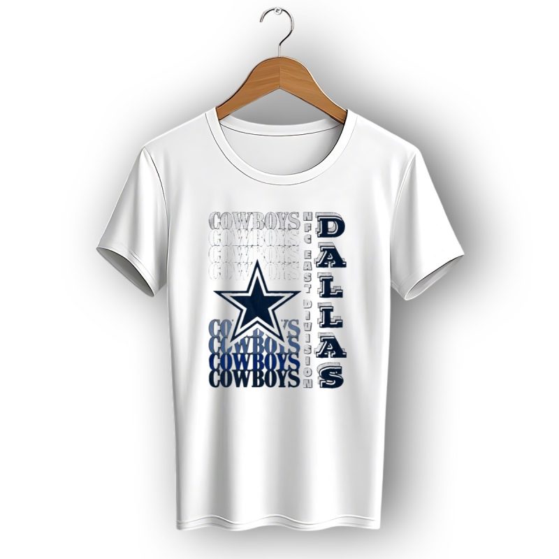 Dallas Cowboys Nfc East Division Star Graphics Cowboys Text Pattern T Shirt 1 T Shirt 1