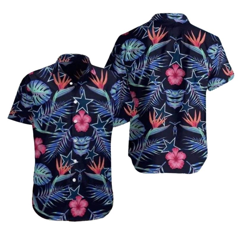 Dallas Cowboys Night Bloom Starlight Hawaiian Shirt 1