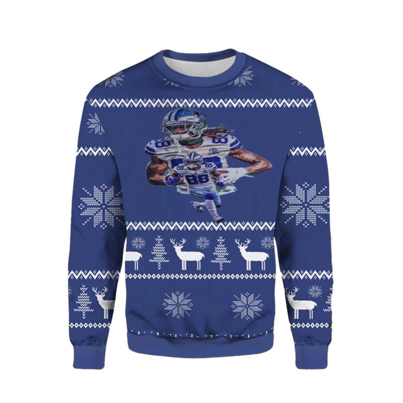 Dallas Cowboys Number 88 Ugly Christmas Sweater 1