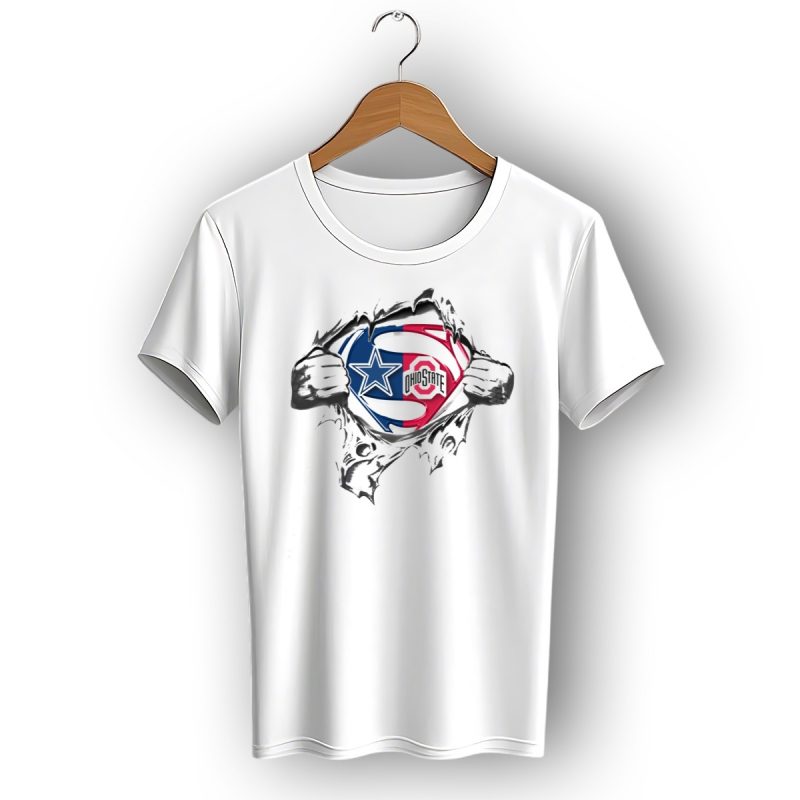 Dallas Cowboys Ohio State Buckeyes Superman Logo Combination T Shirt 1 T Shirt 1