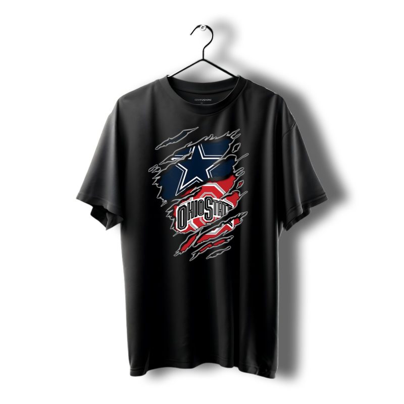 Dallas Cowboys Ohio State Buckeyes Torn Combination T Shirt 1 T Shirt 1 1