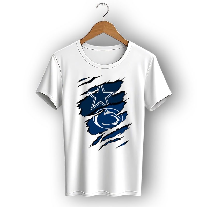 Dallas Cowboys Penn State Logo Fusion T Shirt 1 T Shirt 1