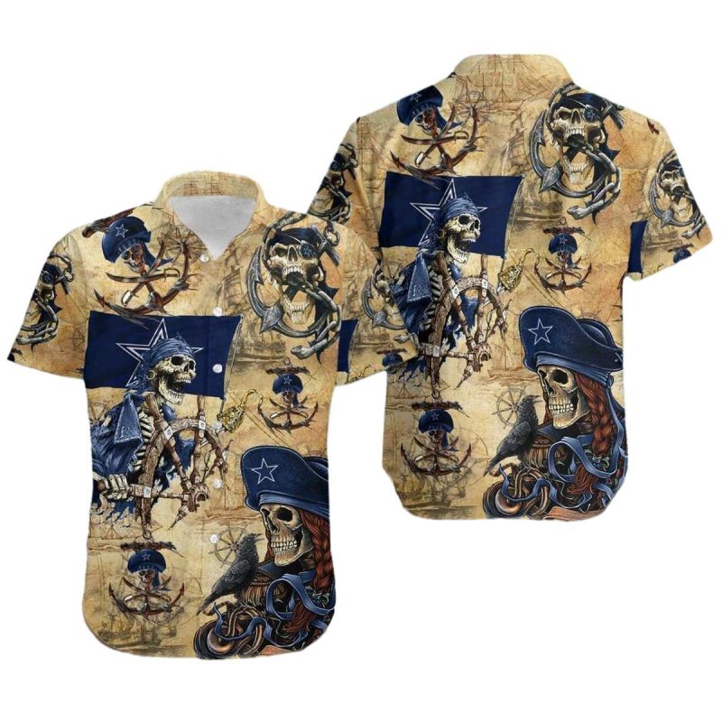 Dallas Cowboys Pirates Retro Hawaiian Shirt 1