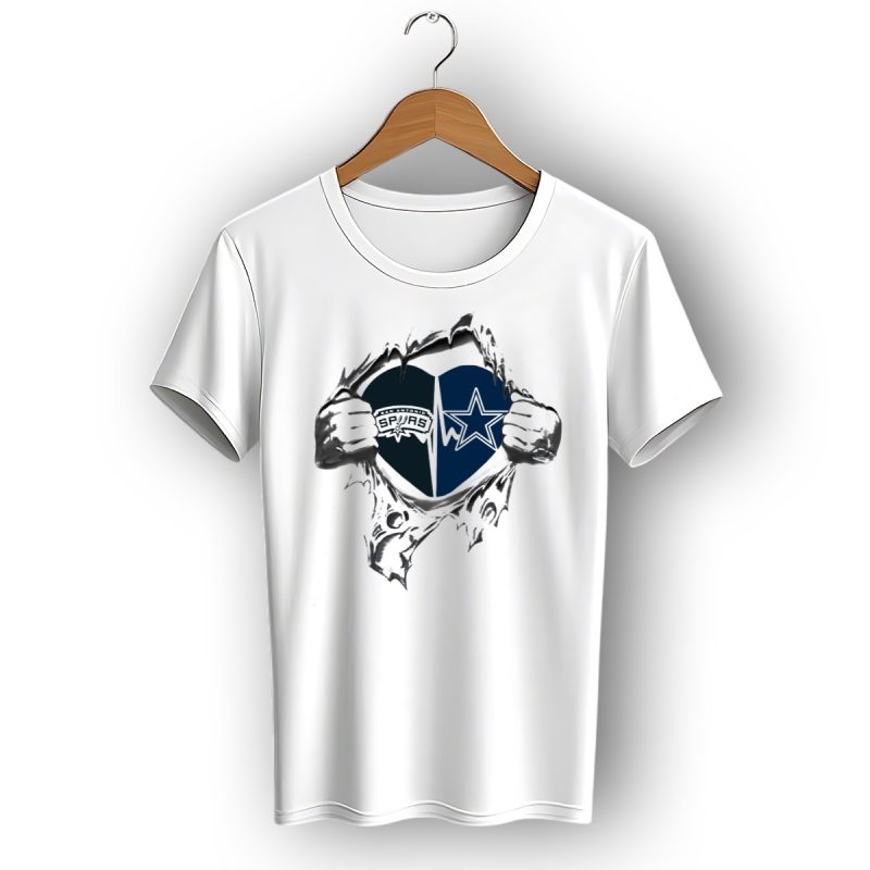 Dallas Cowboys San Antonio Spurs Its In My Heart T Shirt 1 T Shirt 1