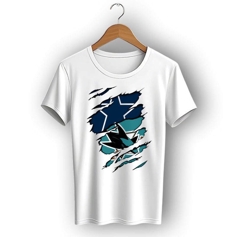 Dallas Cowboys San Jose Sharks Fan Crossover T Shirt 1 T Shirt 1