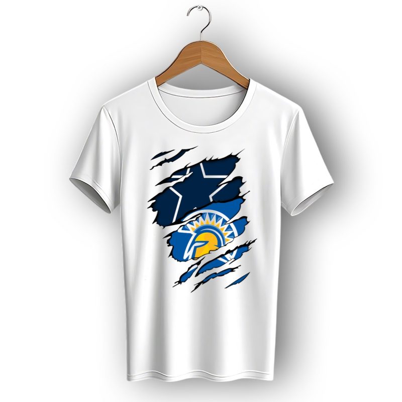 Dallas Cowboys San Jose State Spartans Fan Crossover T Shirt 1 T Shirt 1