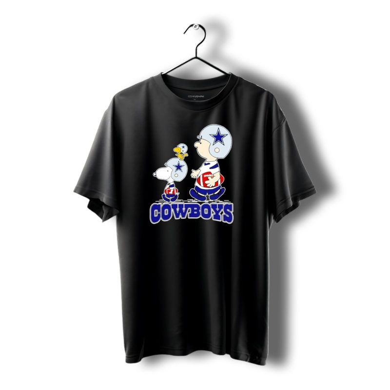 Dallas Cowboys Snoopy Charlie Brown Woodstock Football Helmets T Shirt 1 T Shirt 1 1