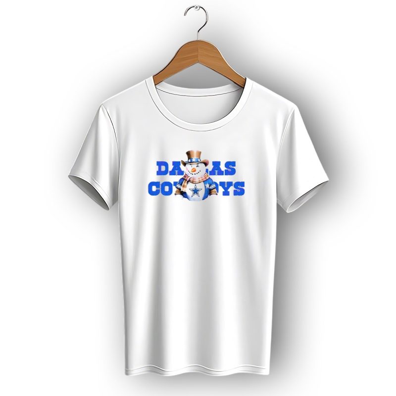 Dallas Cowboys Snowman Christmas Holiday Spirit T Shirt 1 T Shirt 1
