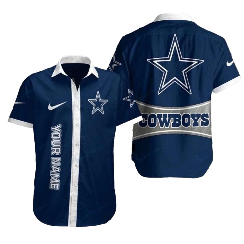 Dallas Cowboys Sporty Swoosh With Nike Logo Hawaiian Shirt 1