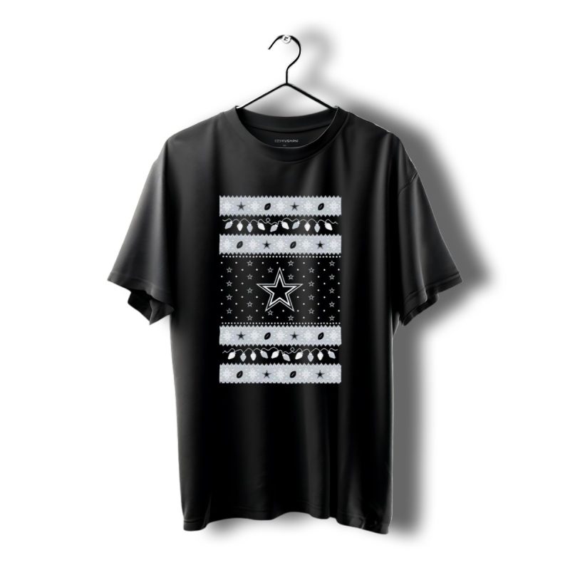 Dallas Cowboys Star Holiday Lights Merry Christmas T Shirt 1 T Shirt 1 1