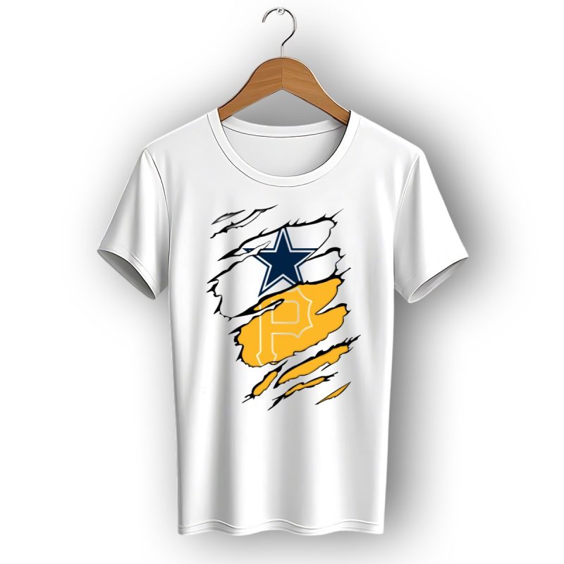 Dallas Cowboys Star Pittsburgh Pirates P Logo Fusion T Shirt 1 T Shirt 1