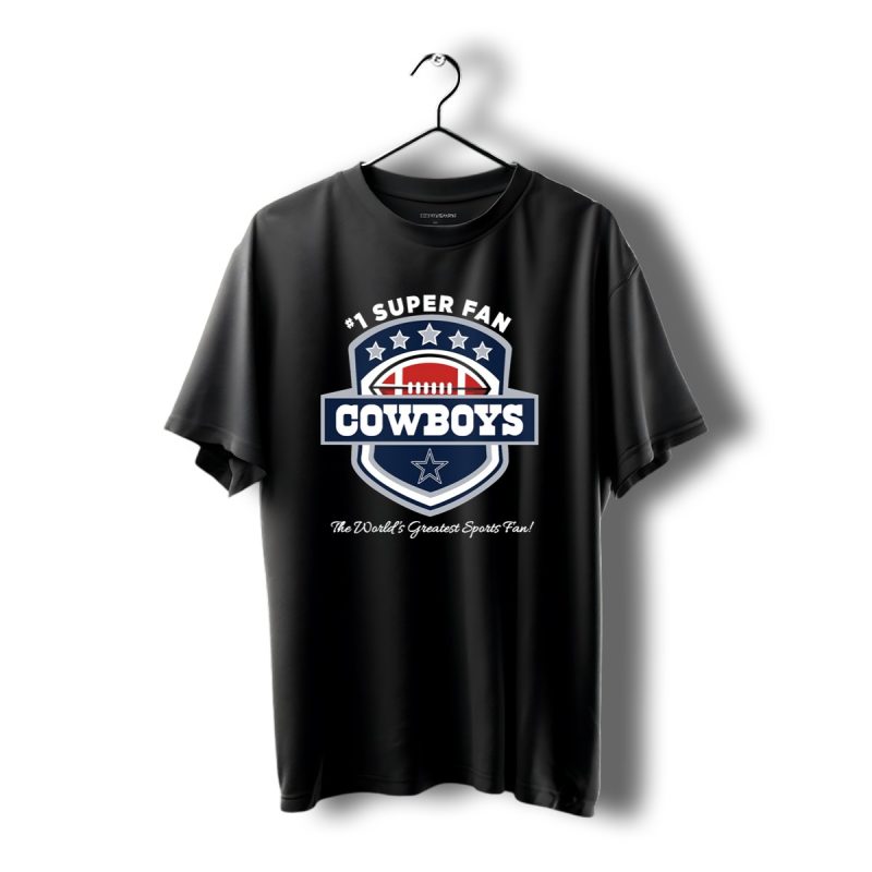 Dallas Cowboys Stars And Football Shield T Shirt 1 T Shirt 1 1
