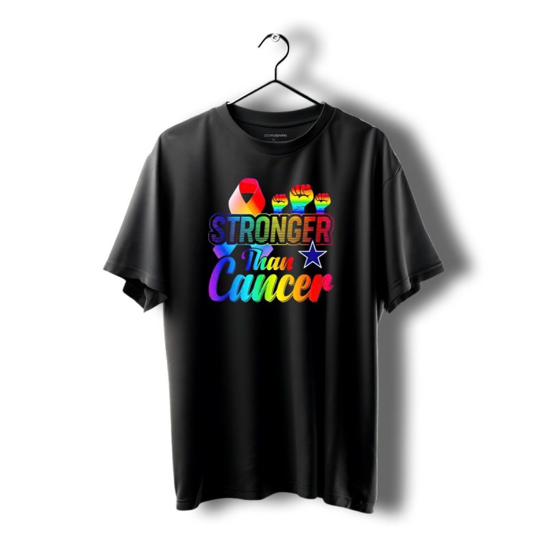 Dallas Cowboys Stronger Than Cancer Rainbow Fists Ribbon Star T Shirt 1 T Shirt 1 1