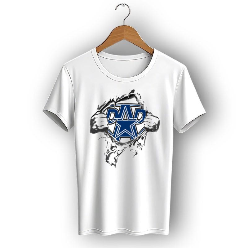 Dallas Cowboys Super Dad Star Logo Rip T Shirt 1 T Shirt 1
