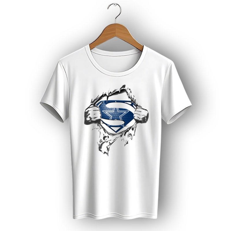 Dallas Cowboys Superman Logo Rip T Shirt 1 T Shirt 1