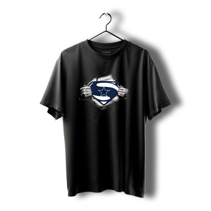 Dallas Cowboys Superman Shield Logo T Shirt 1 T Shirt 1 1