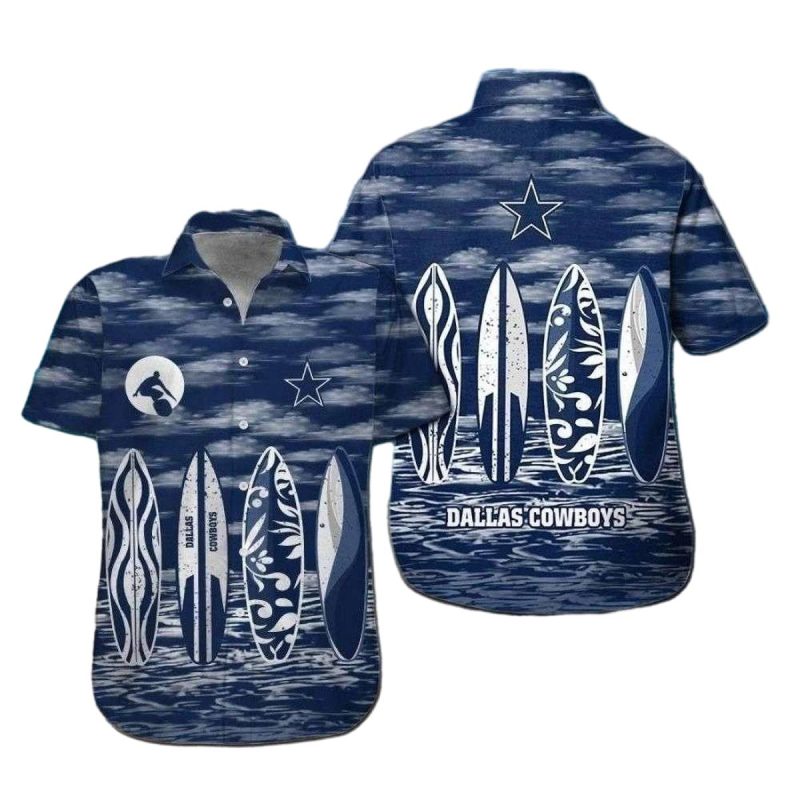 Dallas Cowboys Surfboard Hawaiian Shirt 1