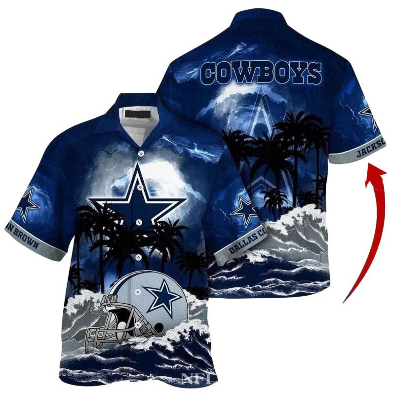 Dallas Cowboys Surfing Helmet Ride The Waves In Style Hawaiian Shirt 1