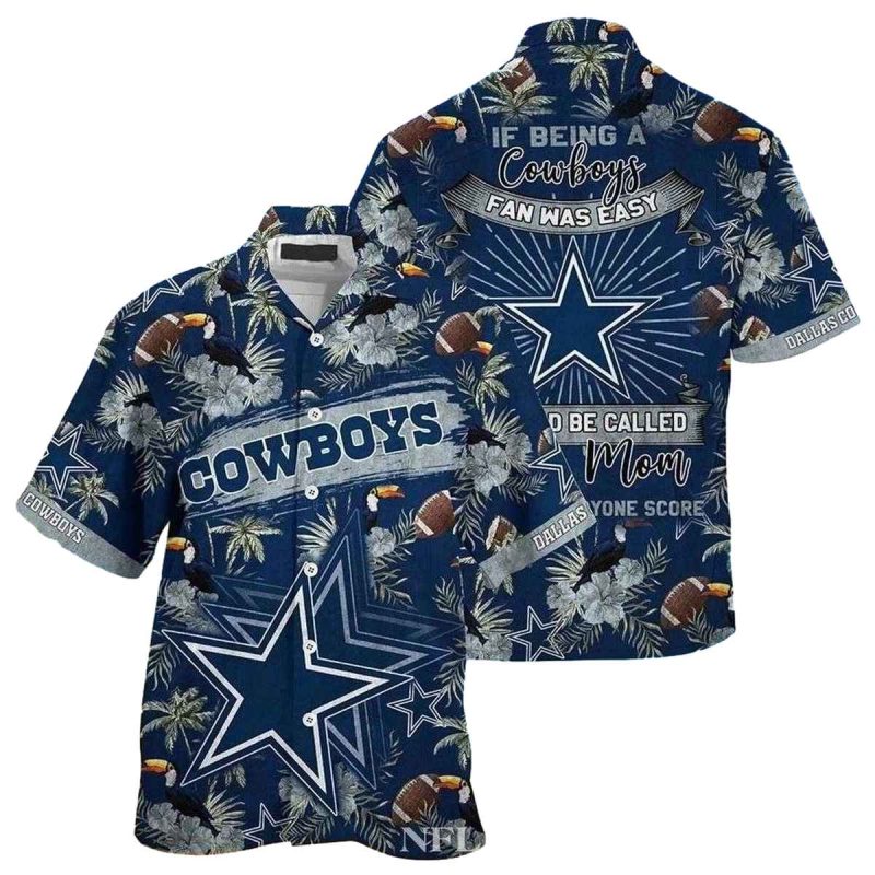 Dallas Cowboys Toucan Tropical Mom Tribute Blem Hawaiian Shirt 1