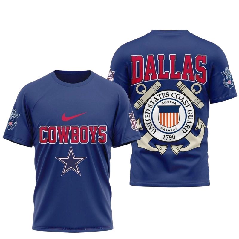 Dallas Cowboys United States Coast Guard Aop T Shirt 1