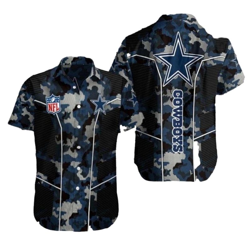 Dallas Cowboys Urban Camouflage Hawaiian Shirt 1