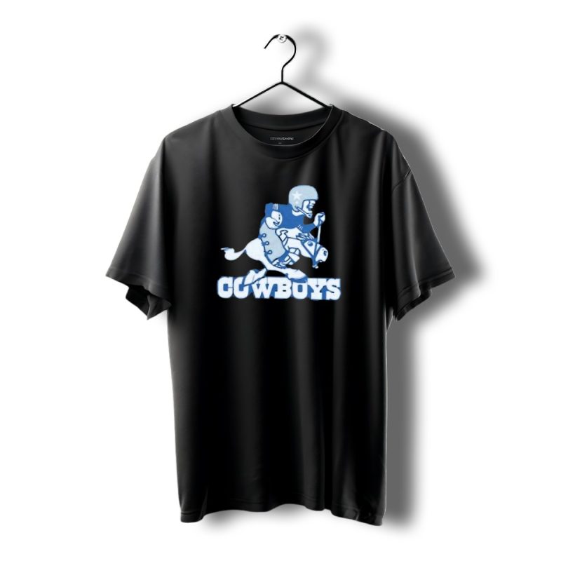 Dallas Cowboys Vintage Cowboy Riding Football Horse Logo 1966 T Shirt 1 T Shirt 1 1