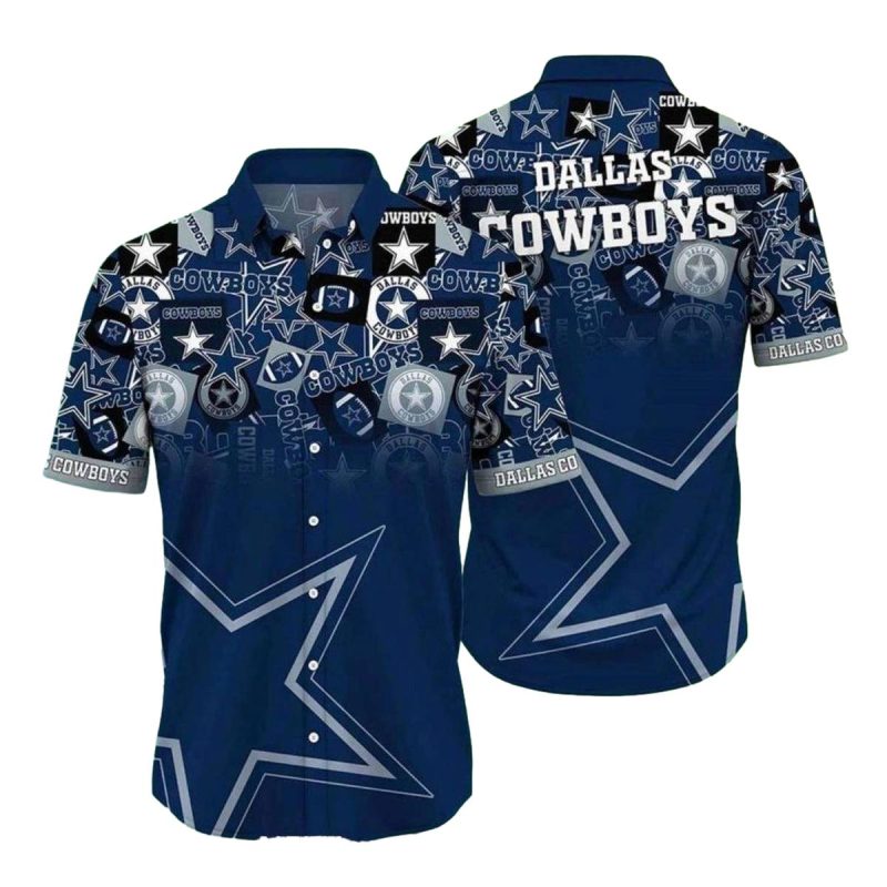 Dallas Cowboys Vintage Logo In My Heart Hawaiian Shirt 1