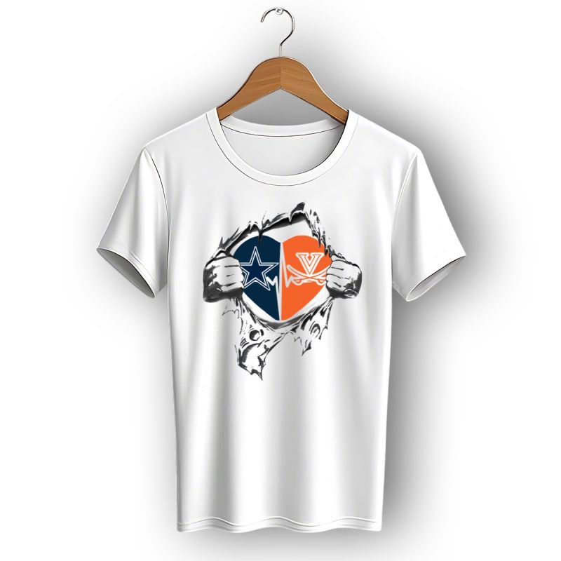 Dallas Cowboys Virginia Cavaliers Heart Design Its In My Heart Cowboys T Shirt 1 T Shirt 1