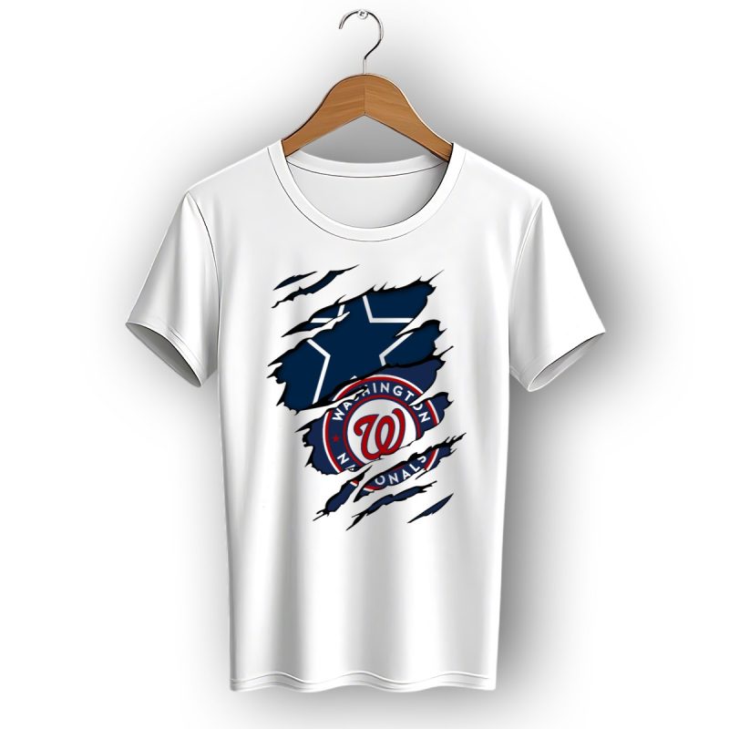 Dallas Cowboys Washington Nationals Crossover T Shirt 1 T Shirt 1