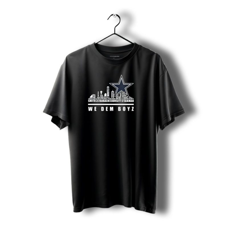 Dallas Cowboys We Dem Boyz 2024 Star Skyline Names Smith Staubach Dorsett T Shirt 1 T Shirt 1 1