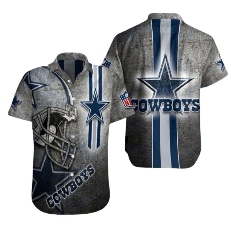 Dallas Cowboys Intage Helmet Streak Hawaiian Shirt 1