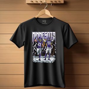 Dark Horse X Purple Nation Jonathan Greenard And Andrew Van Ginkel Minnesota Vikings Graphic T Shirt