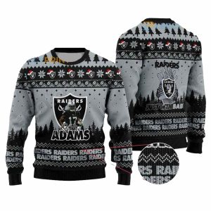 Davante Adams 17 Las Vegas Raiders Ugly Christmas Sweater