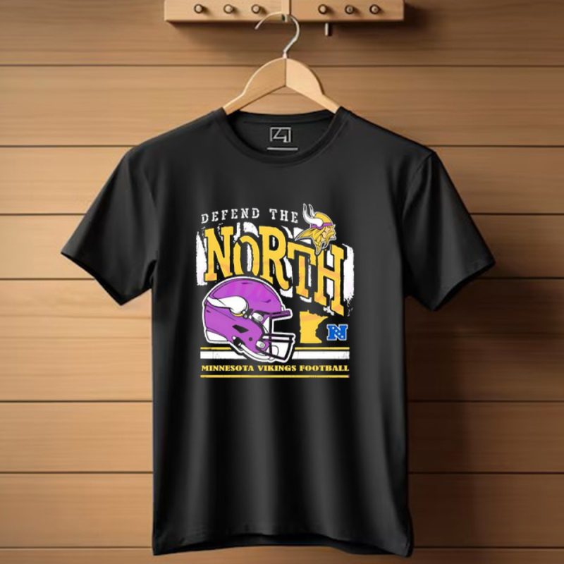 Defend The North Minnesota Vikings Football Vintage Helmet T Shirt 1 T Shirt 1
