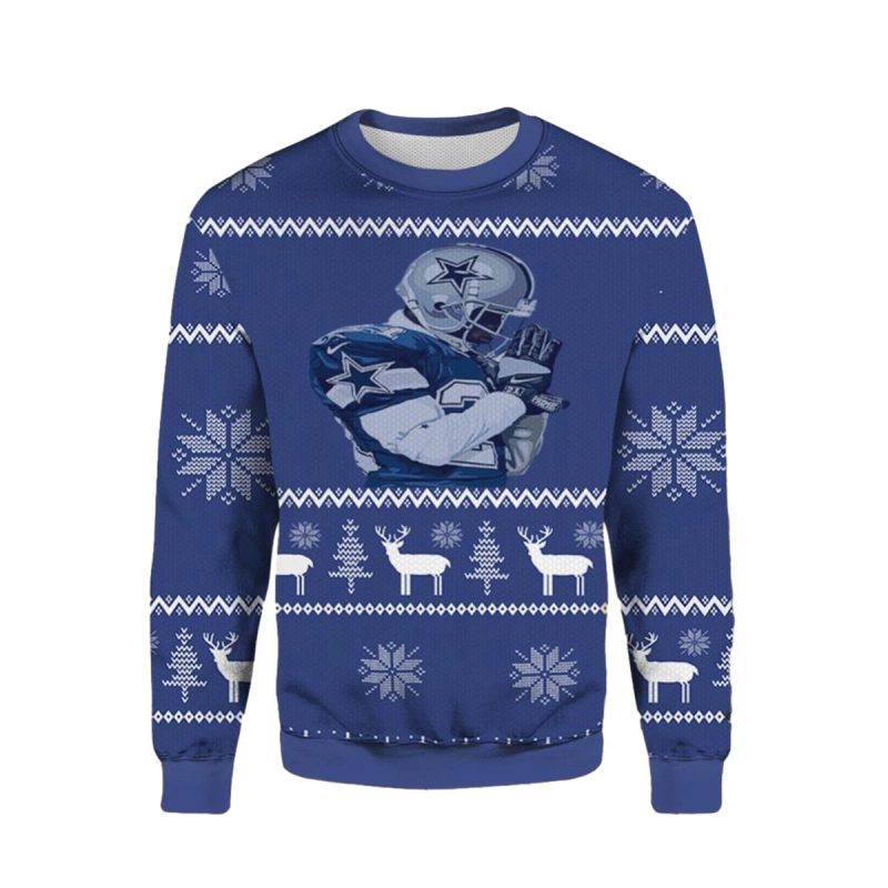 Deion Sanders Cowboys Ugly Christmas Sweater 1