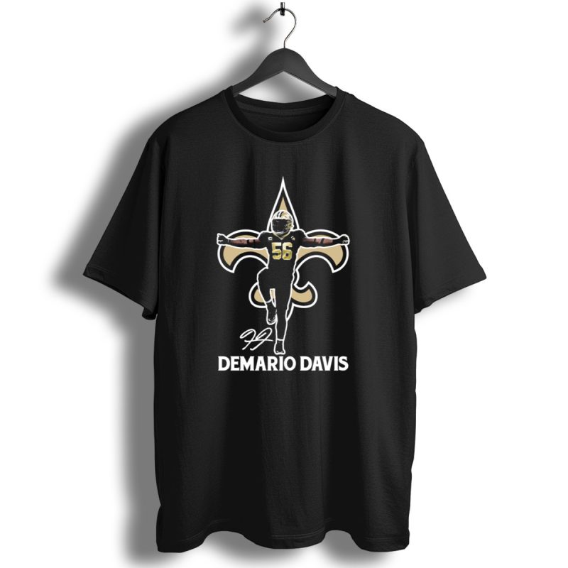 Demario Davis 56 Saints Fleur De Lis Signature T Shirt 1 T Shirt 1
