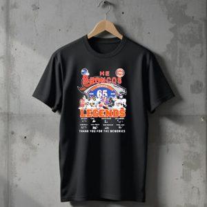 Denver Broncos 65 Year Legends 1960 2025 Thank You For The Memories T-Shirt