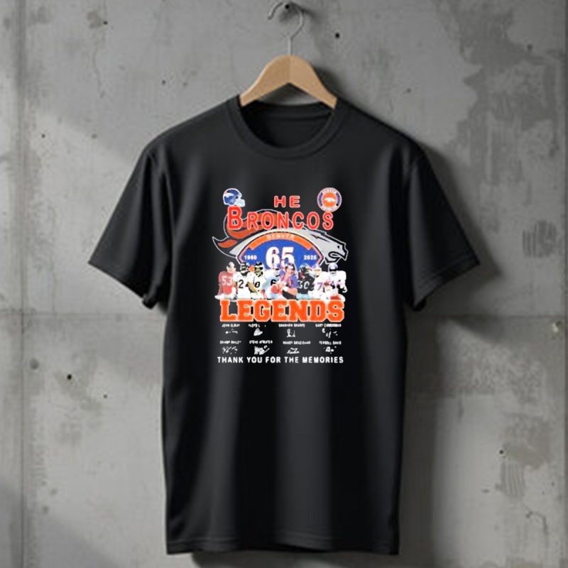 Denver Broncos 65 Year Legends 1960 2025 Thank You For The Memories T Shirt 1 T Shirt 1