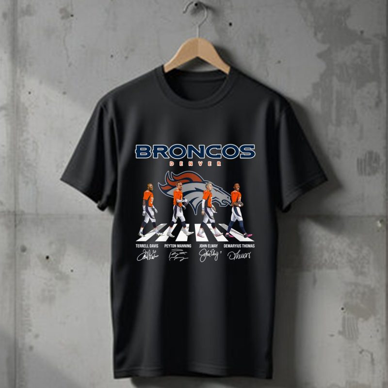 Denver Broncos All Legends Abbey Road T Shirt T Shirt 1