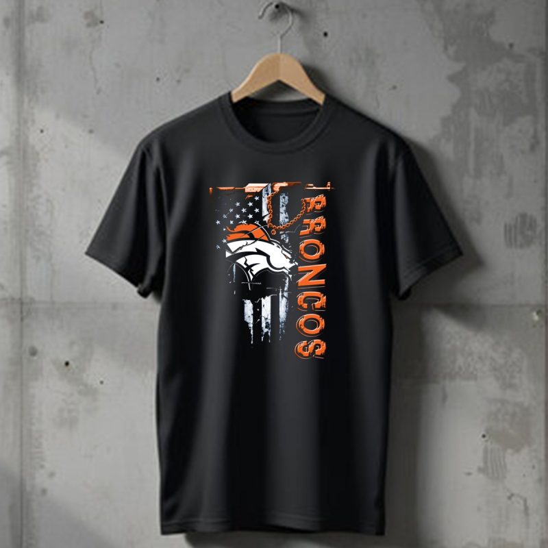 Denver Broncos American Flag Bold T Shirt 1 T Shirt 1