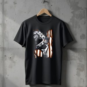 Denver Broncos American Flag Fist T-Shirt