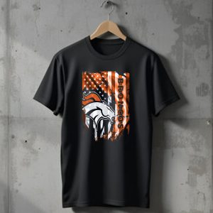Denver Broncos American Flag Patriotic T-Shirt