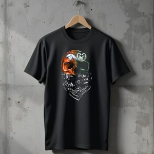 Denver Broncos And Colorado State Rams Skull Bandana T-Shirt