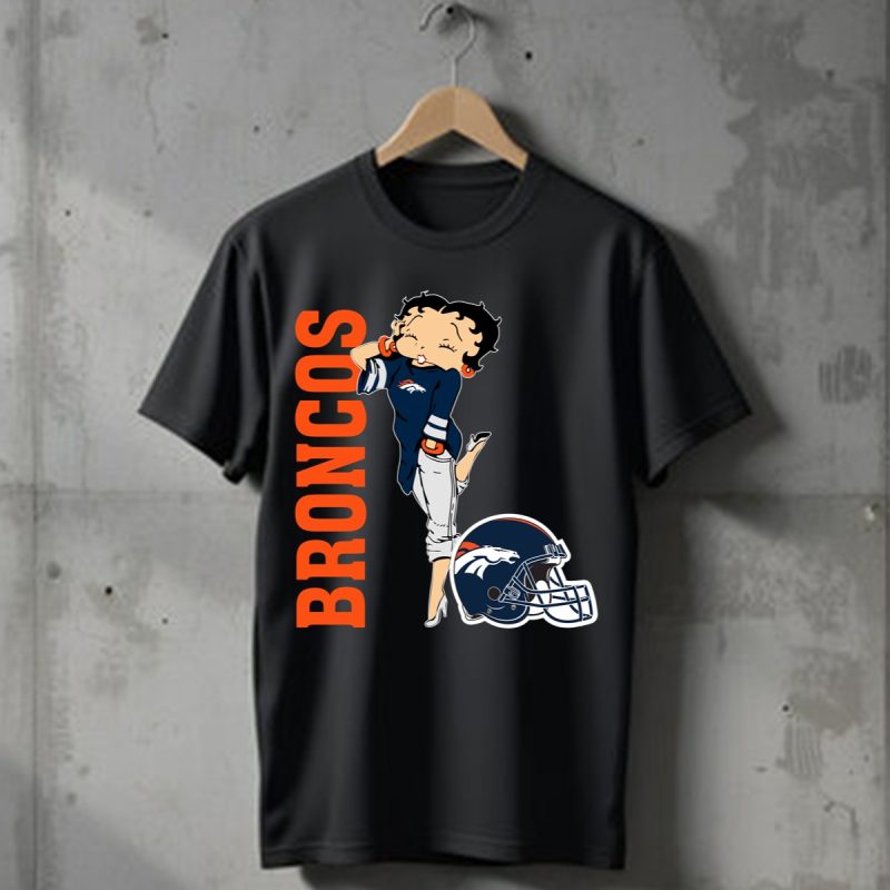 Denver Broncos Betty Boops T Shirt T Shirt 1