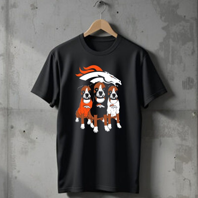 Denver Broncos Boxer Dogs T Shirt 1 T Shirt 1
