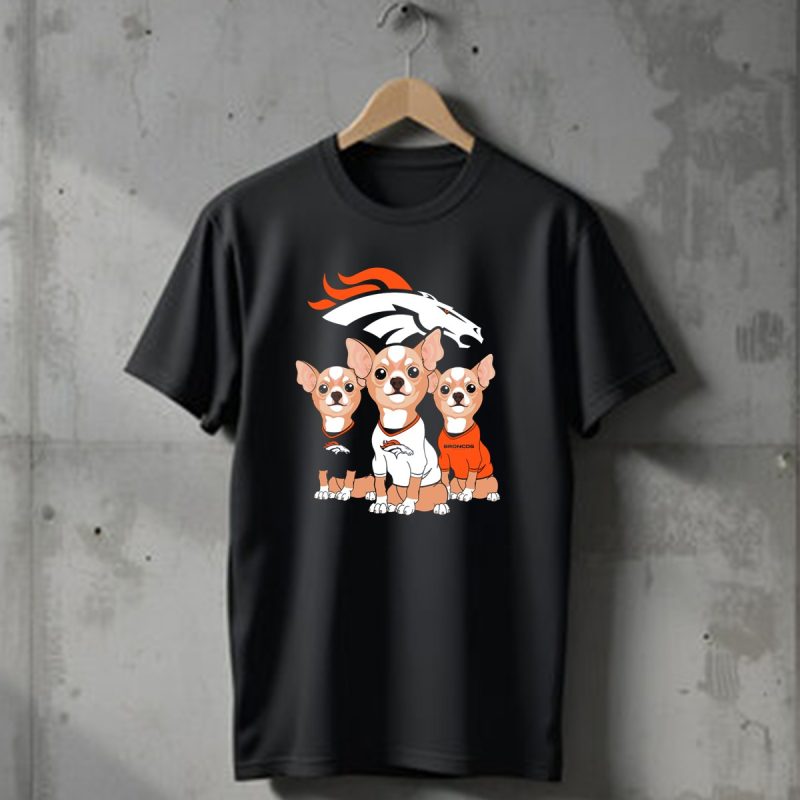 Denver Broncos Chihuahua Trio T Shirt 1 T Shirt 1