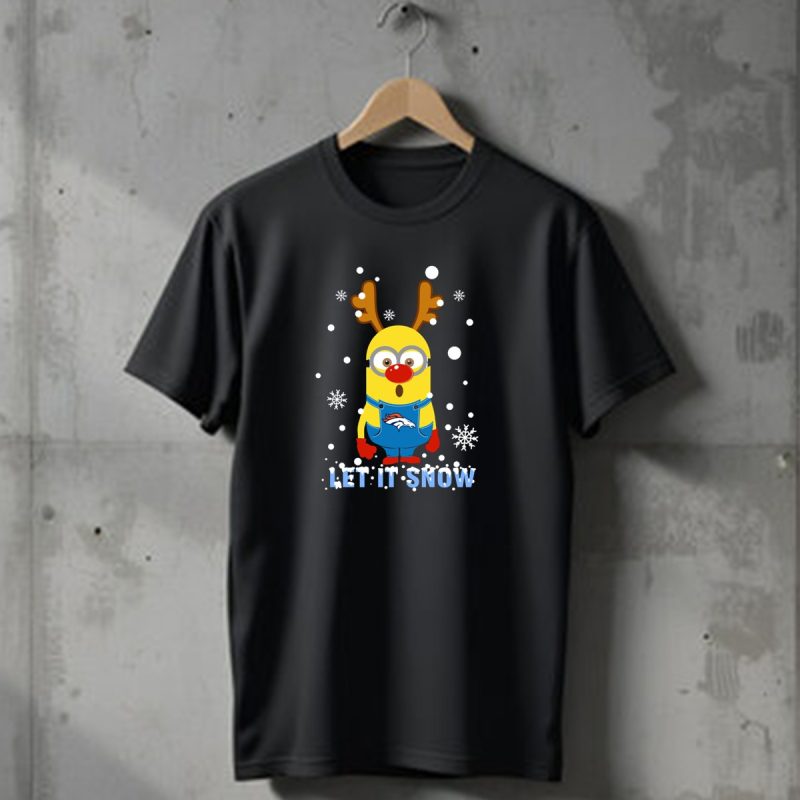 Denver Broncos Christmas Minion Let It Snow T Shirt 1 T Shirt 1
